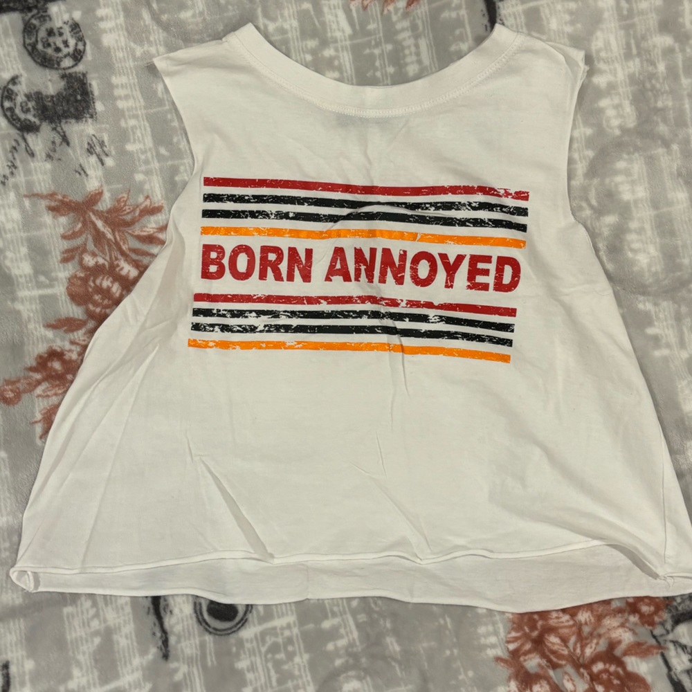 Miss Popular “Born Annoyed” Junior Muscle Tee